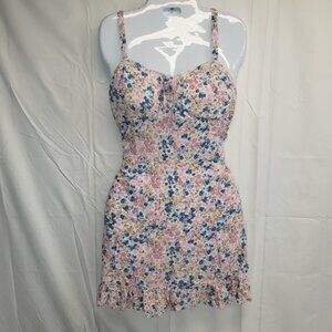 WALLFLOWER Y2K Babydoll Floral Dress Fairycore Summer mini dress size Large